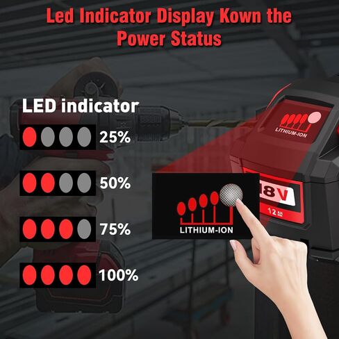Replacement for All Milwaukee M18 Battery 6.0A 48-11-1820 48-11-1850 48-11-1828 48-11-10 Cordless Power Tools 18V Lithium Battery in Saudi Arabia