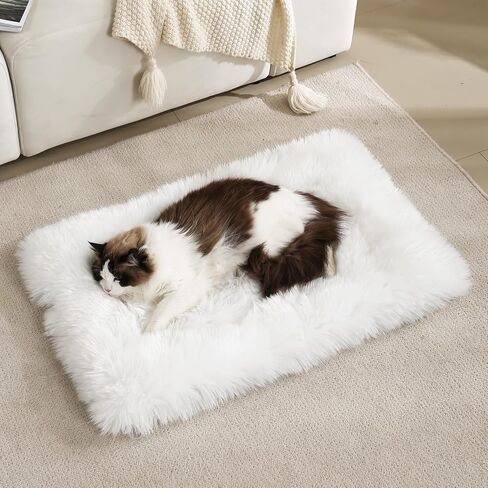 Fluffy Small Dog Cat Bed Mat Rug, Washable Super Soft Plush Faux Fur Warm Area Mat Pad for Indoor Pet Cat Dog Small Sleep Cushion in Saudi Arabia