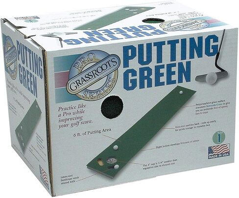 Grassroots 1’ x 6' Par 1 Inclined Putting Green with 4" Cup and 2 Hazards in Saudi Arabia
