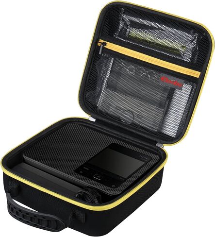 حقيبة حمل Elonbo لطابعة الصور المدمجة Canon SELPHY CP1500، حقيبة تخزين كاميرا محمولة للطباعة الفورية بتقنية البلوتوث، حقيبة شبكية تناسب كابل ورق الصور Zink، أسود + أسود داخلي in Kuwait