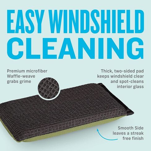E-Cloth Windshield Haze Eraser, Auto Glass Cleaning Sponge for Windshields, Windows, Mirrors and Glass in Kuwait