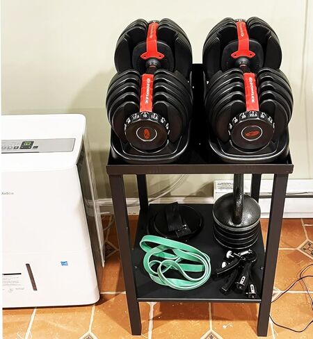 Black-Dumbbell rack, dumbbell rack.dumbbell rack Metal dumbbell weight rack storage rack, dumbbell storage with non-slip pad. Better protection dumbbells, bearing capacity 180LB. in Saudi Arabia