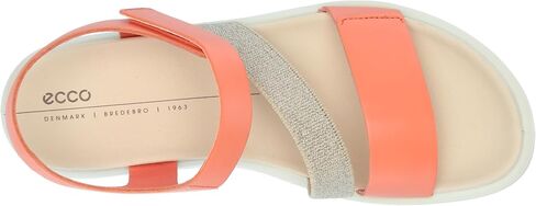 ECCO Women's Flowt 2 Band Sandal, Coral Nubuck, 10-10.5 in Saudi Arabia