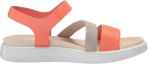 ECCO Women's Flowt 2 Band Sandal, Coral Nubuck, 10-10.5 in Saudi Arabia