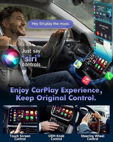 محول CarPlay اللاسلكي، اتصال لاسلكي ومستقر، محول Carplay اللاسلكي لأجهزة Apple المتوافقة مع iPhone والمركبات، محول Carplay لاسلكي مدمج التصميم 2024 أمان معزز (رمادي) in Saudi Arabia