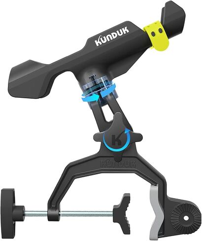Adjustable Fishing Rod Holder for Boat,Upgraded Fishing Gear with 360°Button Rotation, Enlarged Clamp,Flexible Silicone Strap for Most Rod,Fits Round/Square Tubes, Perfect Fishing Accessory & Gifts in Saudi Arabia