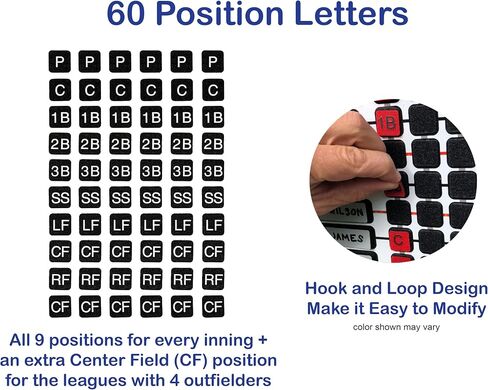 Line Up Board for Baseball Softball | Athlete Tough Aluminum Board | Reliable Hook and Loop Positions That Won't Get Lost | Includes Twelve Name Plates for All Players on The Team in Saudi Arabia