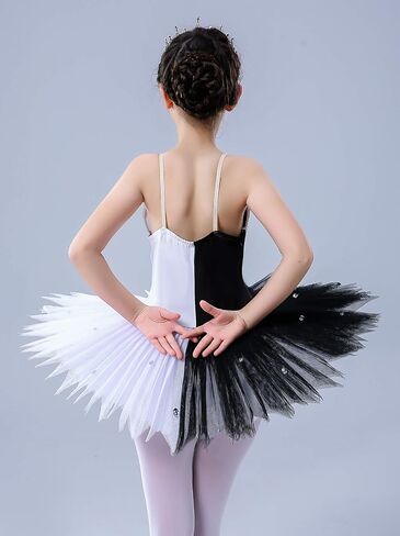 ORIDOOR Girl's Camisole Skirted Leotard Ballet Dress Lace Sequin Ballet Tutu Skirt Swan Ballet Costumes for Competition (12-13 Years, 018 White) in Kuwait