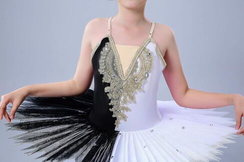 ORIDOOR Girl's Camisole Skirted Leotard Ballet Dress Lace Sequin Ballet Tutu Skirt Swan Ballet Costumes for Competition (12-13 Years, 018 White) in Kuwait