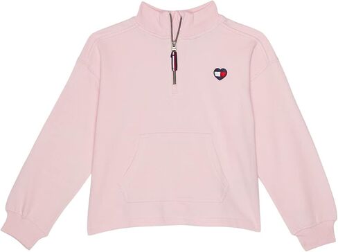 سويت شيرت من الصوف بأكمام طويلة وربع سحاب للفتيات من Tommy Hilfiger، Navy Chipie in Saudi Arabia