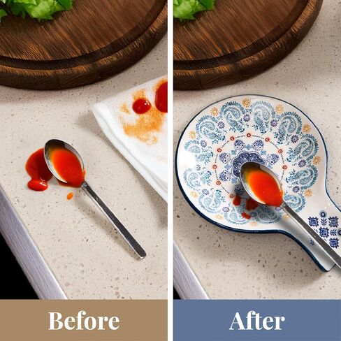 Bico Tunisian Ceramic Spoon Rest, House Warming Gift, Dishwasher Safe in Saudi Arabia
