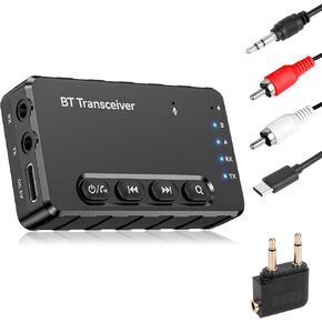 Bluetooth 5.4 Transmitter Receiver 3-in-1 Bluetooth Adapter HiFi Audio Bluetooth Receiver FM Transmitter with LED Display 3.5mm AUX RCA USB for TV/Car/PC/Home Stereo/Speakers in Kuwait