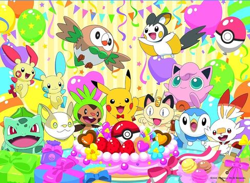 Buffalo Games - Pokemon - Birthday Party - 100 Piece Jigsaw Puzzle for Families -Challenging Puzzle Perfect for Game Nights - Finished Size is 15.00 x 11.00 in Saudi Arabia