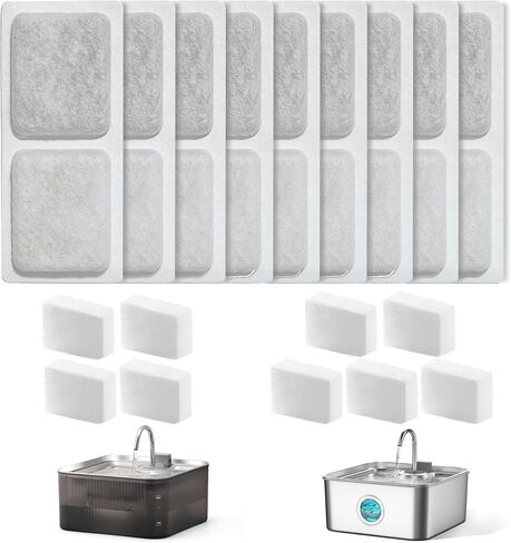 FUKUMARU Dog Water Fountain, 1.8 Gal/7L Stainless Steel Automatic Large Cat Water Fountain, Water Dispenser with 3 Pcs Replacement Filters for Cats, Dogs, Multiple Pets - Grey, Stainless Steel in Saudi Arabia