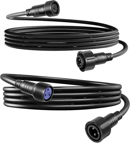 Outdoor Stage Lights Cable Wire,1m/3.3ft 3 Pin 13AWG 2.5mm2 Power Cable(US Plug and Female Head), for Waterproof Led Par Light Used Separately in Kuwait