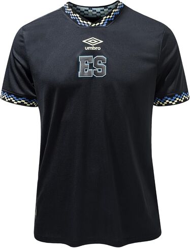 القميص الرابع من Umbro El Salvador 2024 - يمثل ثقافتك السلفادورية، شارة ES مطبقة بالحرارة، منتج مرخص رسميًا (الولايات المتحدة، ألفا، متوسط، عادي، عادي، أبيض) in Saudi Arabia