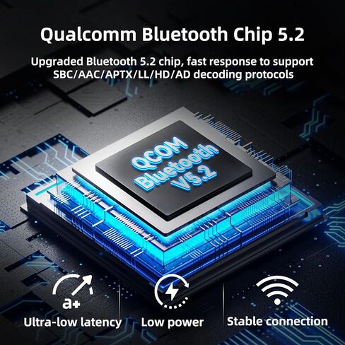 Bluetooth 5.4 Transmitter Receiver 3-in-1 Bluetooth Adapter HiFi Audio Bluetooth Receiver FM Transmitter with LED Display 3.5mm AUX RCA USB for TV/Car/PC/Home Stereo/Speakers in Kuwait