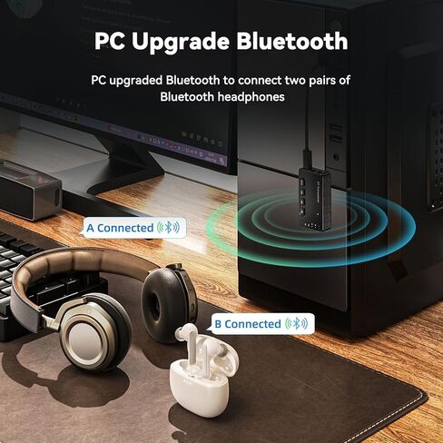 Bluetooth 5.4 Transmitter Receiver 3-in-1 Bluetooth Adapter HiFi Audio Bluetooth Receiver FM Transmitter with LED Display 3.5mm AUX RCA USB for TV/Car/PC/Home Stereo/Speakers in Kuwait