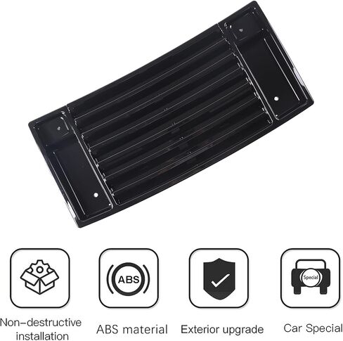 Front Hood Deck Vent Panel Grille Hood Trim Cover Fit for Hummer H2 2003-2009 Accessories, Hood Top Trim Cover (Bright) in Saudi Arabia