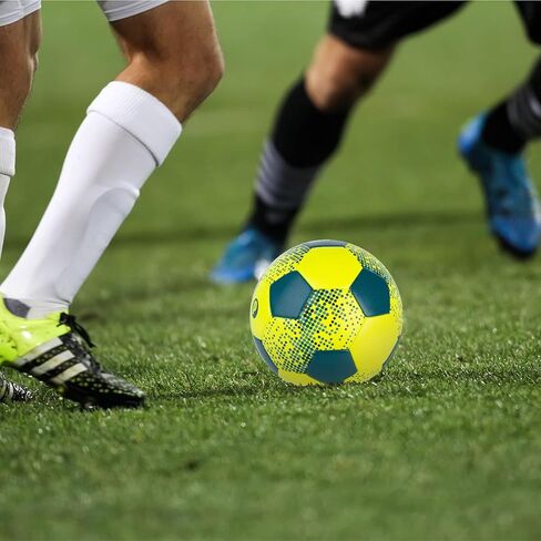 Size 5 Soccer Ball Official for Adult Youths, Training Match Soccer Balls Outdoor Indoor Sport with Pump in Kuwait