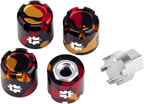 4PCS Aluminum M4 Nut Wheel Rim Center Cap Manual Locking Hubs for 1/10 RC Crawler Car Traxxas TRX4 Axial SCX10 D90 Tamiya MST Redcat in Kuwait