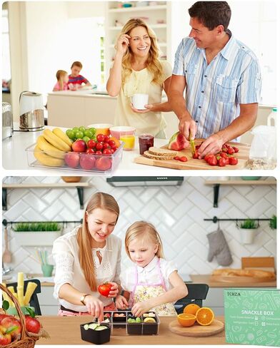 Snackle Box Container - Divided Serving Tray with Lid and Handle - Dishwasher Safety, Charcuterie Board for Portable Snack Platters - Clear Organizer for Fruits Snacks - Perfect for Road Travel Party in Saudi Arabia