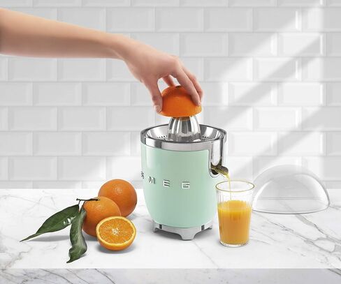 SMEG 50's Retro Style Citrus Juicer with Drip Free Spout, Automatic Activation, and Efficient Straining, Black in Kuwait