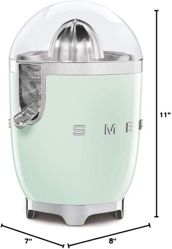 SMEG 50's Retro Style Citrus Juicer with Drip Free Spout, Automatic Activation, and Efficient Straining, Black in Kuwait
