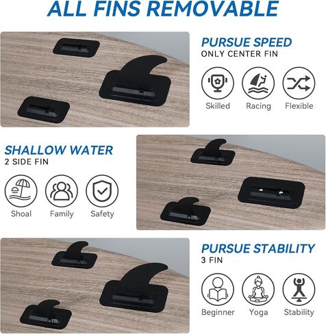 YUSING لوح مجداف قابل للنفخ مع مقعد، 11 × 32 × 6 بوصة SUP، ألواح مجداف للبالغين، لوح مجداف SUP غير قابل للانزلاق مع ملحقات قوارب الكاياك وSUP الممتازة، 3 زعانف قابلة للإزالة in Kuwait
