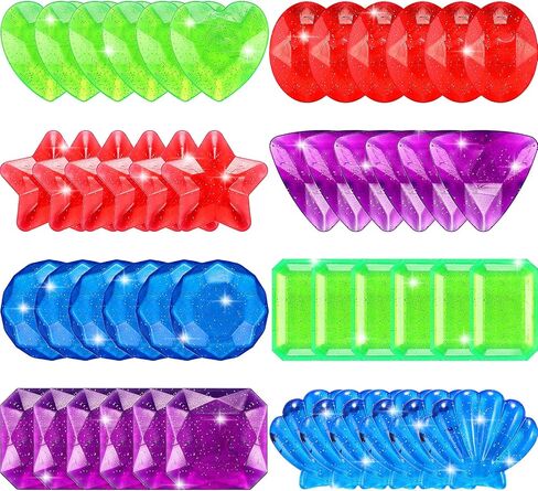32 Pieces Big Dive Gem Pool Toys Colorful Precious Dive Gems Diving Toys Sinking Swimming Pool Toys Treasure Swimming Pool Dive Toys for Bath Pool Beach Game Party Decorations in Saudi Arabia