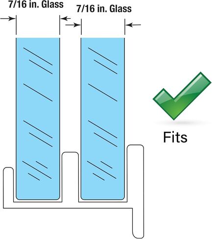 Prime-Line M 6219 Sliding Shower Door Bottom Guide, 1/2 In. Channels, Plastic Construction (Single Pack) in Saudi Arabia