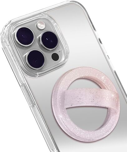 Encased Magnetic Phone Grip Holder (Compatible with MagSafe) Thin Silicone Finger Loop Ring for iPhone (Glitter) in Saudi Arabia