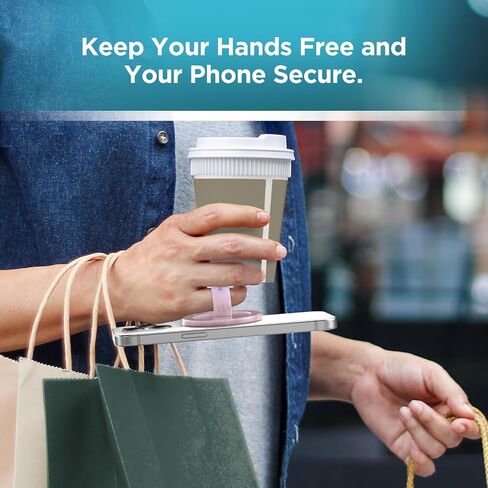 Encased Magnetic Phone Grip Holder (Compatible with MagSafe) Thin Silicone Finger Loop Ring for iPhone (Glitter) in Saudi Arabia