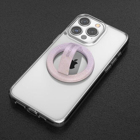 Encased Magnetic Phone Grip Holder (Compatible with MagSafe) Thin Silicone Finger Loop Ring for iPhone (Glitter) in Saudi Arabia