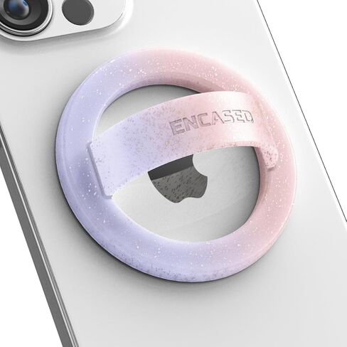 Encased Magnetic Phone Grip Holder (Compatible with MagSafe) Thin Silicone Finger Loop Ring for iPhone (Glitter) in Saudi Arabia