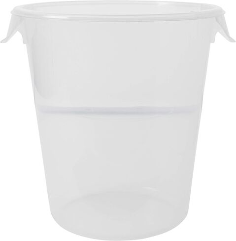Rubbermaid Commercial Products Plastic Round Food Storage Container for Kitchen/Food Prep/Storing, 18 Quart, Clear, Container Only (FG572724CLR) in Saudi Arabia