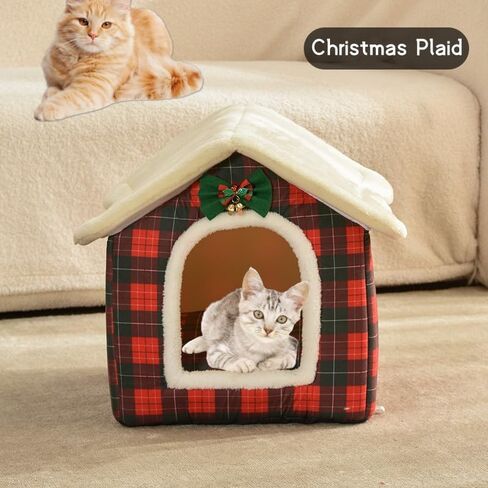Cat Bed Cave, Cute Bear Shape Cat Beds for Indoor Cats, Cat House Cat Tent with Removable Cushion Pillow, Cat Condo Cat Cave for Kittens Puppy Small Dogs (13 * 11.8 * 12.6 in) in Saudi Arabia