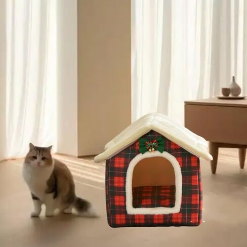 Cat Bed Cave, Cute Bear Shape Cat Beds for Indoor Cats, Cat House Cat Tent with Removable Cushion Pillow, Cat Condo Cat Cave for Kittens Puppy Small Dogs (13 * 11.8 * 12.6 in) in Saudi Arabia