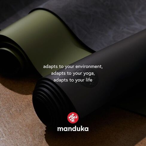 Manduka GRP Adapt Hot Yoga Mat - For Women and Men, Durable, Non Slip Grip, Sweat Resistant, 5mm Thick, 71 Inch, Jet Black in Saudi Arabia
