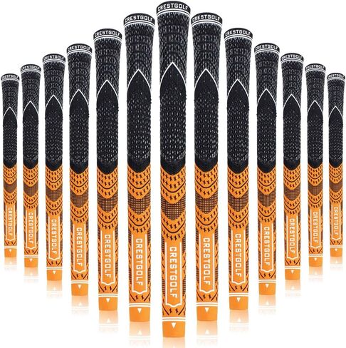 Multi -Compound Golf Grips, Standard/Mid Size All-Weather Control Thread Technology Rubber Combine with Carbon Yard, Anti-Slip-Set of 13 in Kuwait
