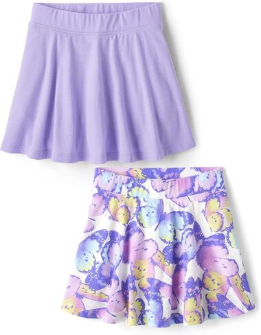 The Children's Place Baby Girls' Pull on Everyday Skort, Floral Fushia, X-Small in Saudi Arabia