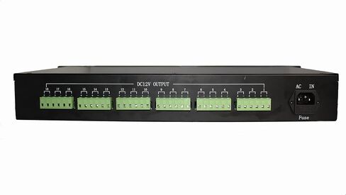 EVERSECU 1.5U/19 حامل حامل 9 قنوات DC12V 10 أمبير PTC فيوز CCTV مزود طاقة مع صندوق معدني، قابس تيار متردد لكاميرات الأمان، مسجلات الفيديو الرقمية، كاميرات IP، كاميرات CCTV in Kuwait