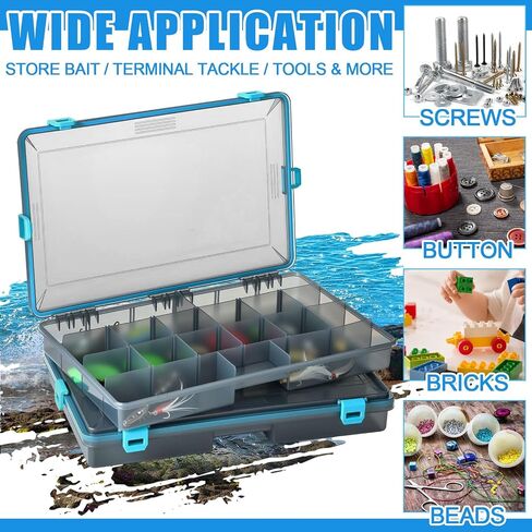 6 Pack Fishing Tackle Boxes Waterproof Tackle Box Trays with Removable Dividers 3600 Tackle Trays Plastic Storage Organizer Bait Vault Camouflage Tackle Box for Freshwater Saltwater in Saudi Arabia