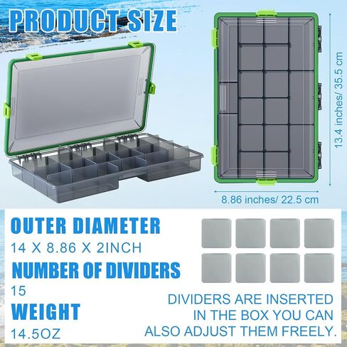 6 Pack Fishing Tackle Boxes Waterproof Tackle Box Trays with Removable Dividers 3600 Tackle Trays Plastic Storage Organizer Bait Vault Camouflage Tackle Box for Freshwater Saltwater in Saudi Arabia