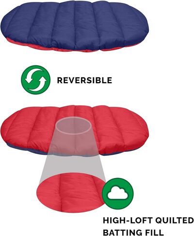 Furhaven Outdoor Travel Dog Bed for Large/Medium Dogs w/ Carry Bag, Washable & Foldable, Great for Crates & Kennels - Trail Pup Travel Pillow Mat w/ Stuff Sack Bag - Paprika/Camo-Paw, Large in Saudi Arabia