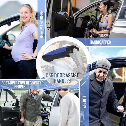 milifox 2 حزمة مساعدة مقبض السيارة - المحمولة متعددة الوظائف السيارات دعم مقبض إدراج مزلاج الباب مقبض السيارة للدخول والخروج من السيارة in Kuwait