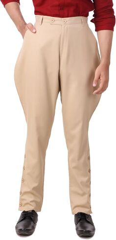 ThePirateDressing Steampunk Victorian Cosplay Costume Mens Archibald Jodhpur Pants Trousers C1326 in Kuwait