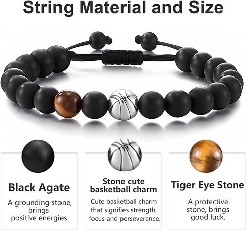 2pcs Football Jewelry Kit, Adjustable Football Bracelet and Football Pendant Necklace, Quality Fitness Jewelry, Fine Jewelry Gift Box, Football Jewelry Kit Gifts for Boys Player Son Grandson in Saudi Arabia