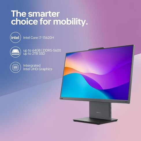 LENOVO V-Series V30a Business All-in-One Desktop, 23.8" FHD Display, Intel Core i3-1115G4, 16GB RAM, 1TB SSD, DVD-RW, Wired Keyboard & Mouse, Wi-Fi, Windows 11 Pro, Black in Saudi Arabia