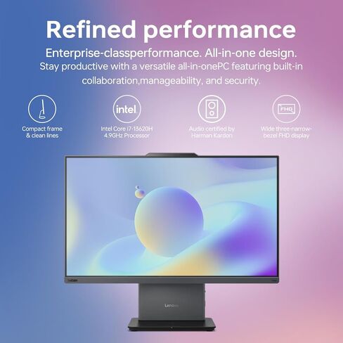 LENOVO V-Series V30a Business All-in-One Desktop, 23.8" FHD Display, Intel Core i3-1115G4, 16GB RAM, 1TB SSD, DVD-RW, Wired Keyboard & Mouse, Wi-Fi, Windows 11 Pro, Black in Saudi Arabia